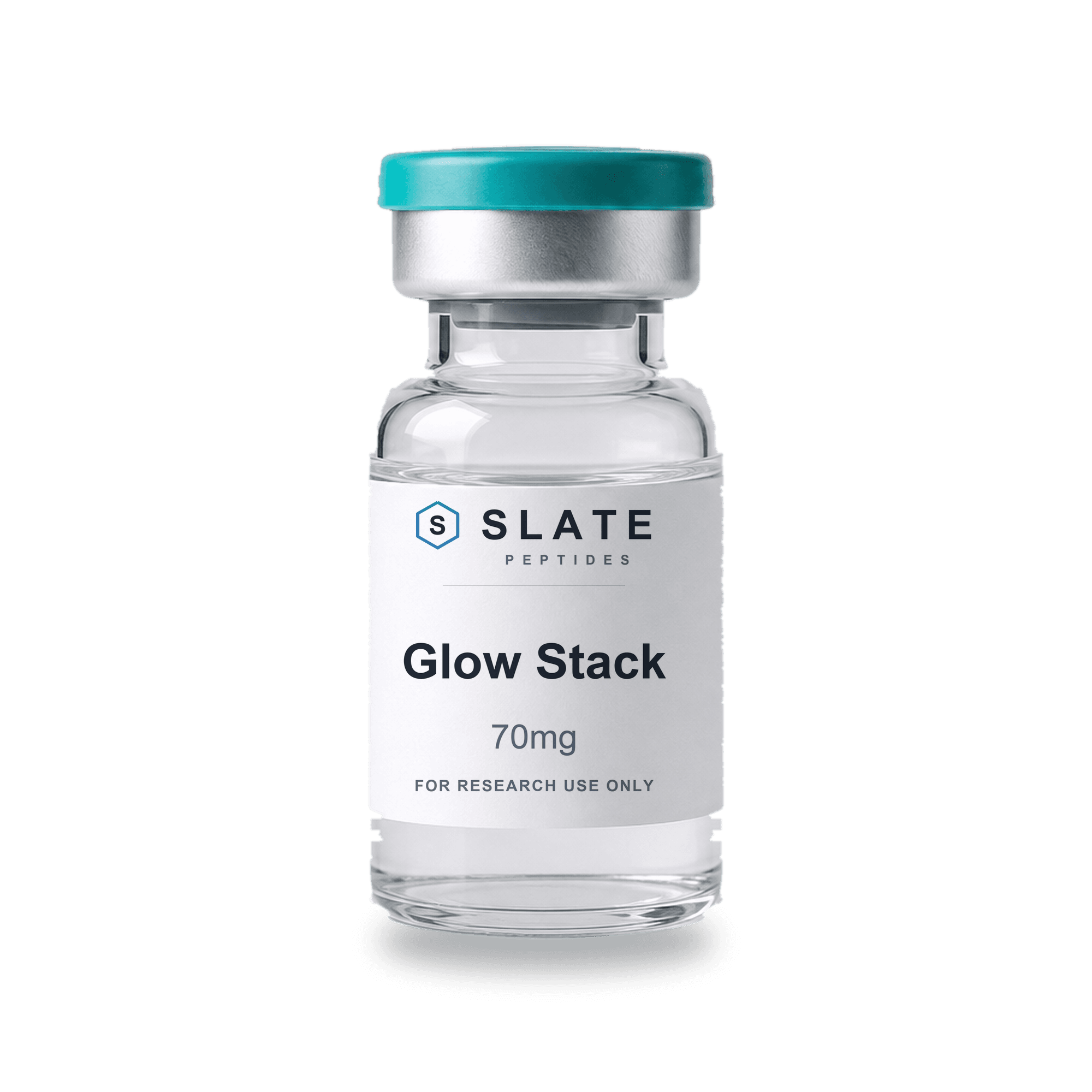 10mg BPC-157 + 50mg GHK-Cu + 10mg TB-500 (Glow) Slate Peptides product vial